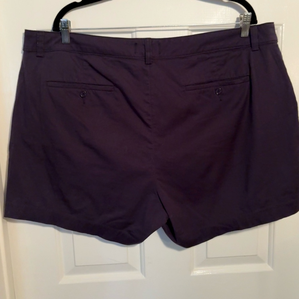 LILA RYAN Women’s Flat Front Stretch Soft Blue Susannah Short Size 20W - Picture 2 of 10